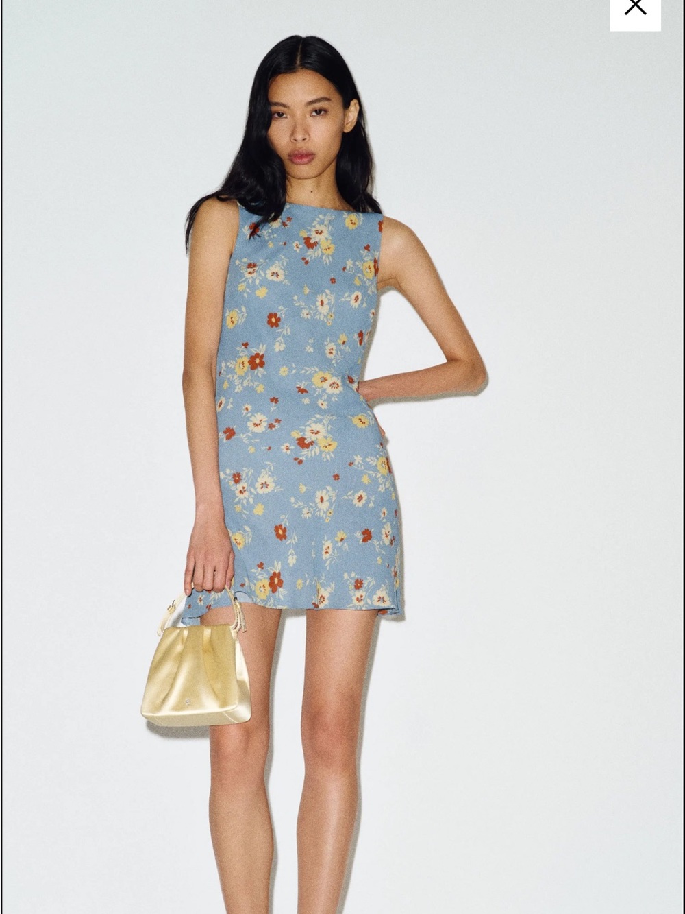 Reformation Blue Floral Mini Dress